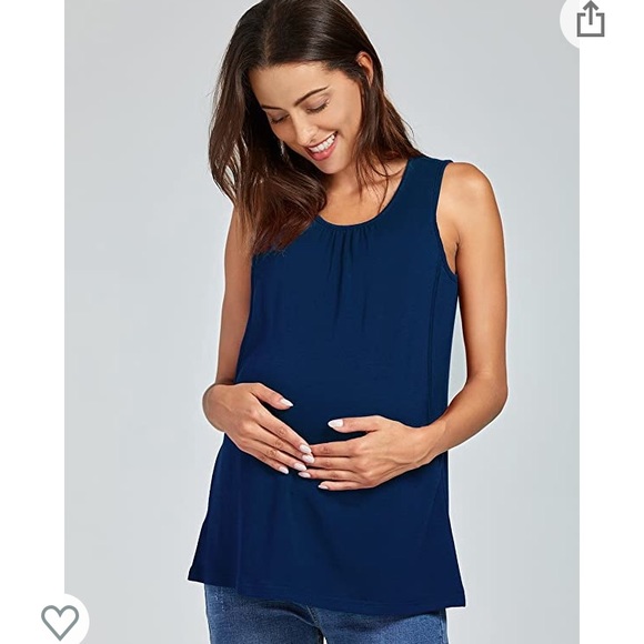 Nursing top Large maternity shirt pumping blue - Picture 2 of 6